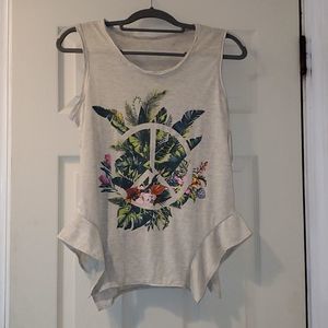 NWT Jessica Simpson Floral Peace Tank Top XS